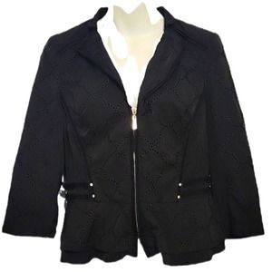 WHBM jacket blazer ruffle bottom Women's size 6